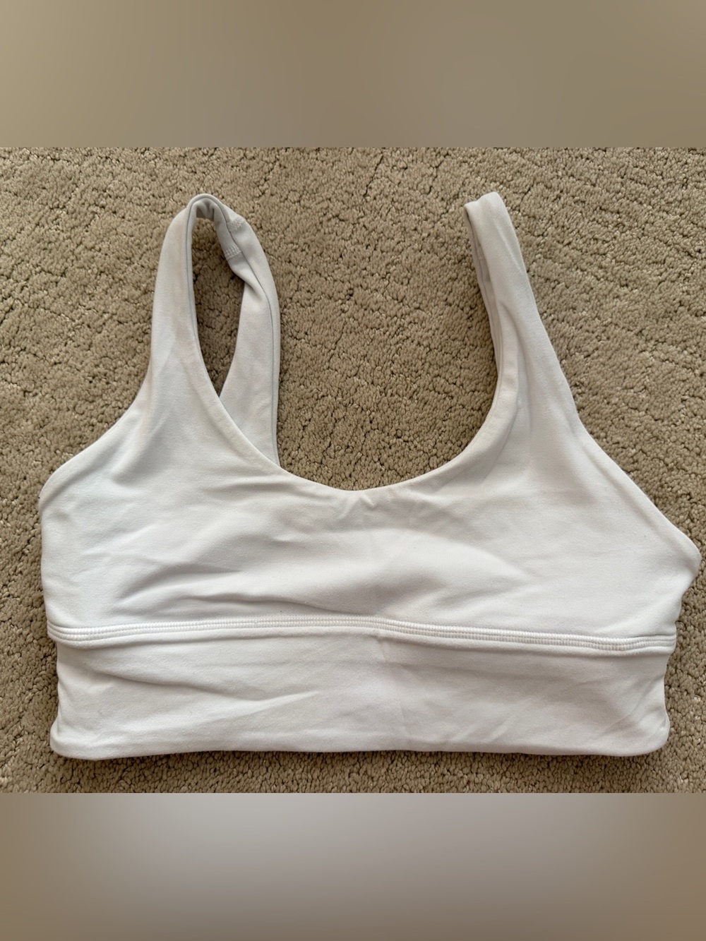Lululemon White Scoop Sports Bra